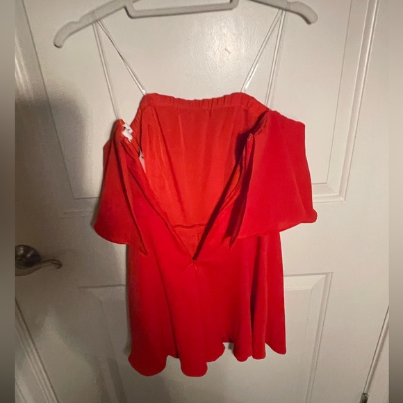 Strapless Red Romper - Picture 3 of 6